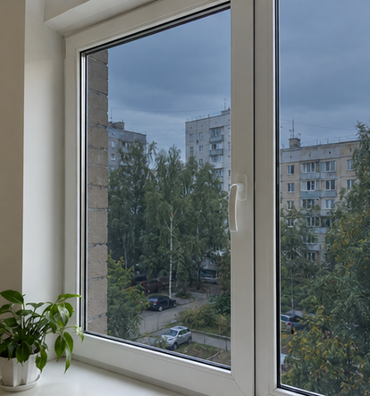 Окно с тонировочной плёнкой